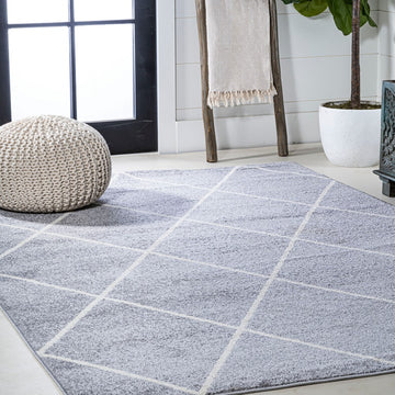 Cole Minimalist Diamond Trellis Area Rug